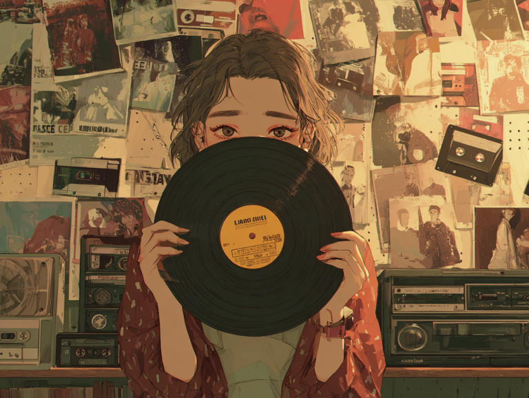 emotional marketing scene a person holding a vinyl record