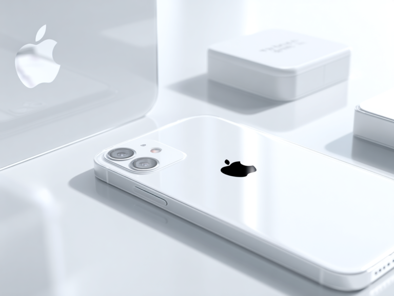 Minimalistic Apple product advertisement