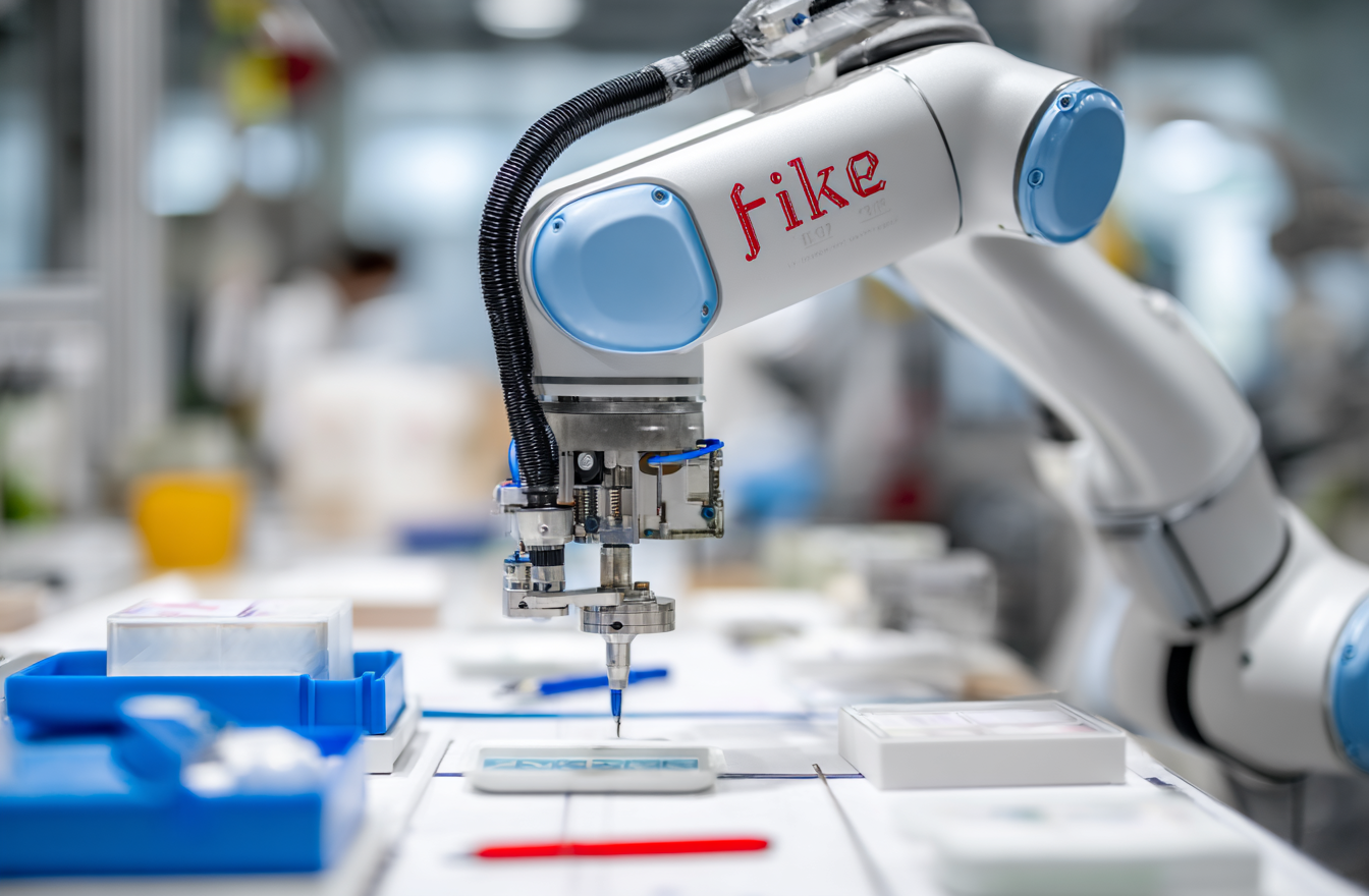 a close-up shot of an a.m. hieronymus robotic arm