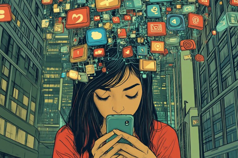 woman-looking-her-cell-phone-thinking-about-social-networks