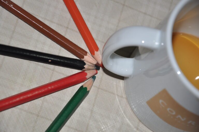 high-angle-view-coffee-cup-table