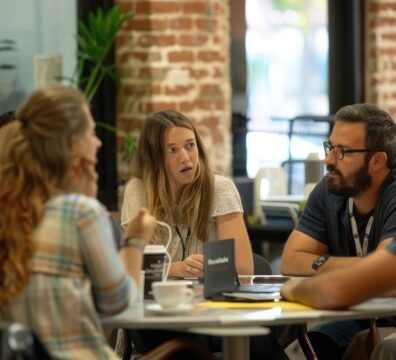 Indoor of cozy meeting room for teamwork of business. Relaxed conference to decide plan of management strategy or successful investment company. Businessman workplace for commercial governance. AIG53.