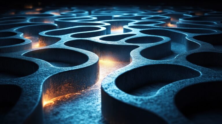 A visual representation of a business plan as a series of interconnected pathways, with the light highlighting how all the different parts work together in harmony, and that even complex systems are built upon a foundation of smaller and more manageable processes and that each step that is taken with care, planning, and attention will always lead towards a more secure and stable outcome and that every part of the plan is essential to the long term success of any business, and that even complex ventures must be based on clear and actionable goals and that design can help us to better understand these steps, as they all work together to form a single and powerful unified vision that captures the dynamic and interconnected nature of planning, and that all steps should be given equal attention in the process of creation, and also long term growth. --ar 16:9 --style raw --stylize 250 --v 6.1 Job ID: df3e0e11-fea3-4fde-aeb7-692f732fb44a