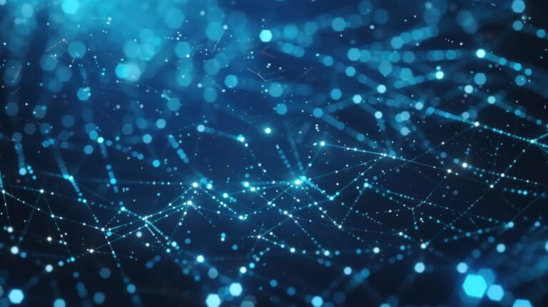 Abstract Blue Network Background