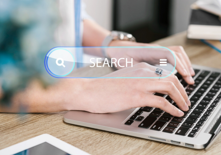 Homepage concept with search bar