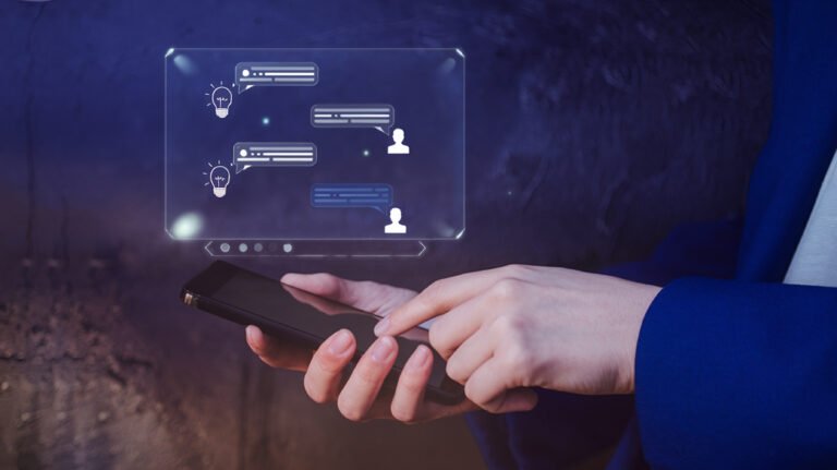 human-interact-with-ai-artificial-intelligence-virtual-assistant-chatbot-concept