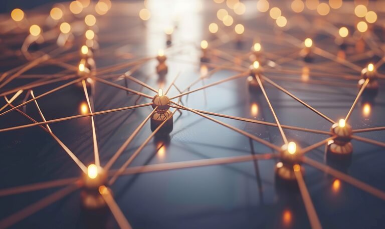 Complicated network connections creative concept